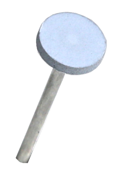 Polertrissa silikon med inbakade slipkorn "grov" 10 mm med fast mandrel 2,3 mm. Passar de flesta maskiner