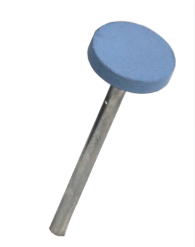 Polertrissa silikon med inbakade slipkorn "fin" 10 mm med fast mandrel 2,3 mm. Passar de flesta maskiner