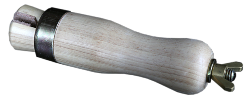 Ringhållare / fattarklove med parallell stägning och läderklädda käftar. Öppnar 8 mm , längd 15 cm.