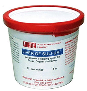 Leversulfat torr i bitar. Oxidationsmedel för silver, mässing, koppar, brons
