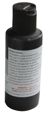 Leversulfat/Oxidering/Patinering av silver, detta är en gelé som är lätt att dosera.