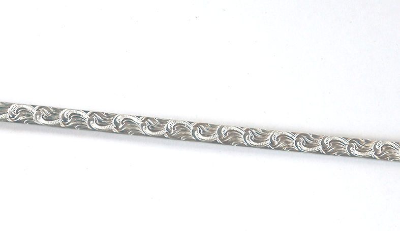 Sarg eller dekorband "Scrolls" 5,4 mm bred Sterlingsilver. 10 cm långt