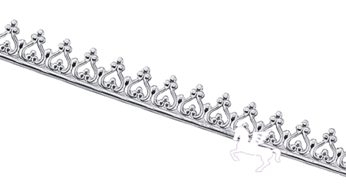 Sarg eller dekorband Argentium 940, 4,78 mm brett, hjärtan, 0,64 tjock.