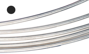 Silvertråd Argentium rund 2,6 mm. Pris per 10 cm.