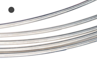 Silvertråd Argentium 940  rund 1 mm, mjuk. Säljs per 1/2 meter.