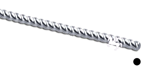 Argentium 935 silver rund 1,6 mm vriden. Priset är per 10 cm