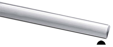 Silvertråd Argentium *) 1 mm, halvrund, mjuk. Välj längd. Pris per ½ meter.