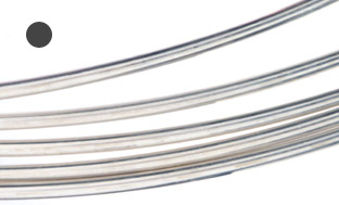 Silvertråd Argentium rund 1,3 mm. Pris per 1/2 meter.