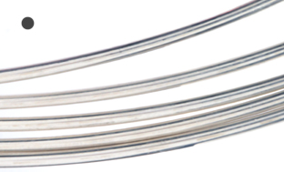 Silvertråd Argentium rund 0,8 mm mjuk. Säljs per meter