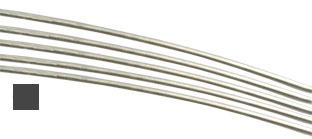 Silvertråd Sterling Silver-Filled 4-k 0,8 mm fyrkant halvhård. Säljs per meter