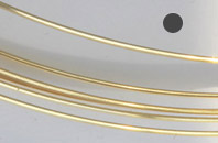Gold-filled tråd 1 mm, rund. Pris per ½ meter.