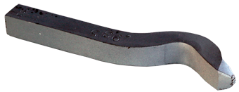 Stämpel silverhalt för Argentium 935 i stål. Böjd för att komma åt även i ringar