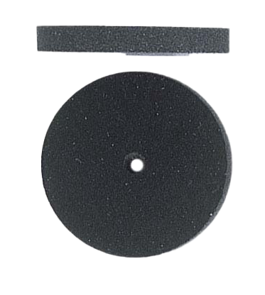 Polertrissa Medium, 2-pack, silikon med inbakade carbidslipkorn. Diameter 22mm, 3 mm bred, Hålet är 1,5 mm.