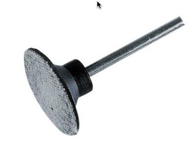 Gummimandrel 25 mm med 3,1 mm skaft