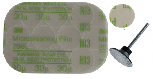 Slipskiva 25 mm, 400 grit. Självhäftande limbaksida. Förp om 10 st