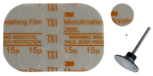 Slipskiva 25 mm, 600 grit. Självhäftande limbaksida. Förp om 10 st