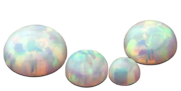 Opal simulerad 5 mm rund cabochon