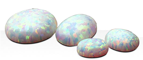 Opal simulerad 10x8 mm oval cabochon