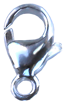 Lås, "krabbklo"  av Argentiumsilver  935, 9mm lång, 4,6 mm.