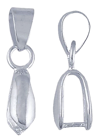 Fäste Upphäng 2st för smycke med genomborrat hål. Försilvrat. 20 x 4,5 mm