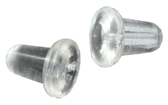 Örkrokstopp/örsticksstopp av transparent nylon. Använd som lås. Säljs om 10 styck