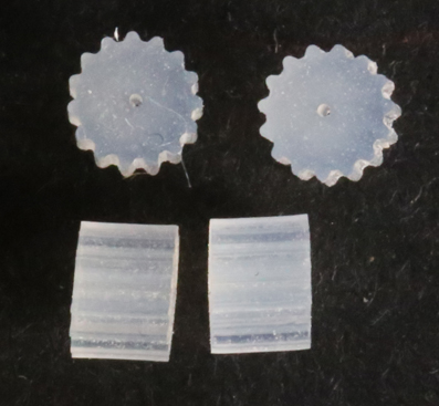 Örkrokstopp/örsticksstopp av transparent nylon. Använd som lås. Säljs om 6 par