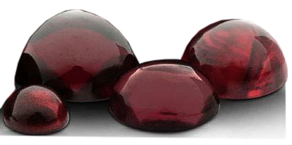 Granat 4 mm rund cabochon
