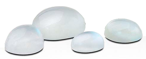 Månsten vit 10x8 mm oval cabochon