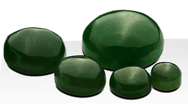 Jade 6 mm rund cabochon