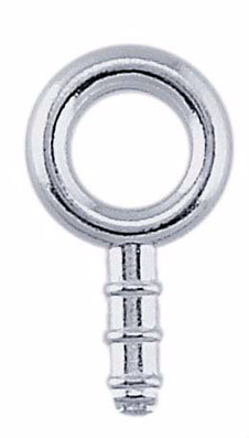 Fästögla 1,6mm 4 st att sätta i silverleran. Hål 1,6 mm. Totallängd 6mm.