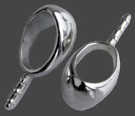 Fästögla Upphäng 1st av finsilver för att fästa i silverleran. Priset är för 1.