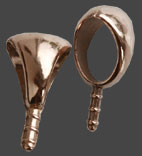 Fästögla upphäng 2st av brons, 12x6 mm, hål 6x4mm