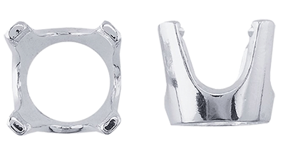 Chatong för 6 mm sten. Princessmodell. Argentiumsilver*). Pris per styck.