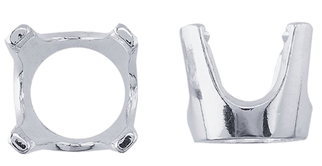 Chatong för 8 mm sten. Princessmodell. Sterling silver. Pris per styck.