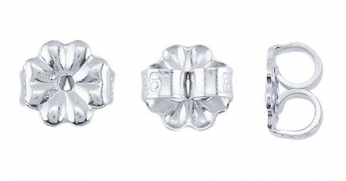 Snurrebuss / lås för örstick per par. Argentiumsilver. Är därmed hypoallergenisk (är inte orsak till allergireaktioner)