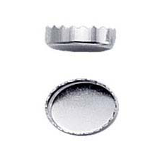 Stenkista finsilver oval 10 x 8 mm flikig kant. Sätthöjd 1,9 mm