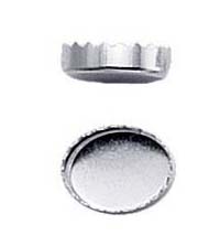 Stenkista finsilver oval 12 x 10 mm flikig kant. Sätthöjd 2.05 mm