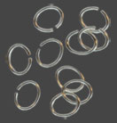 Bindringar 10 st oval Sterlingsilver innermått 5,5 x 7,5 mm.  1 mm trådtjocklek