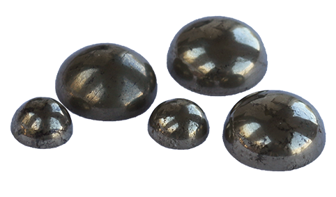 Pyrite 10 mm rund cabochon
