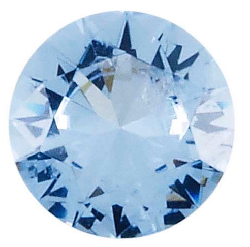 Zirkonia aquablå 2,5mm brilliantslipad rund. 2 st.