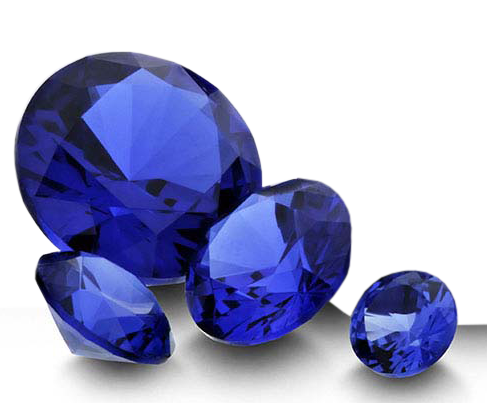 Blå Spinel 3 mm rund facetterad (labratorietillverkad)