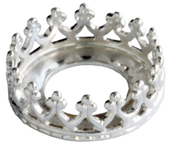 Chatong filigran 8mm rund Argentiumsilver