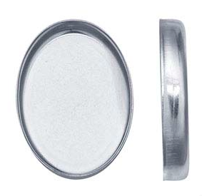 Stenkista finsilver 14x10 mm oval. Sätthöjd 2,2 mm