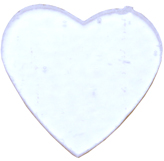 Täckglas Hjärta, stort ca 3,5 cm brett
