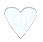Täckglas Hjärta, litet ca 2,7 cm brett