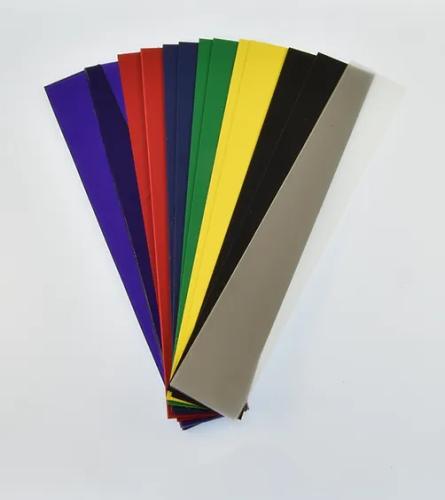 Måttsats med 14 plastskivor för att mäta upp från 0,125 till 2 mm tjocklek