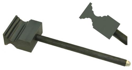 Grafitverktyg med barockform dubbelsidig.