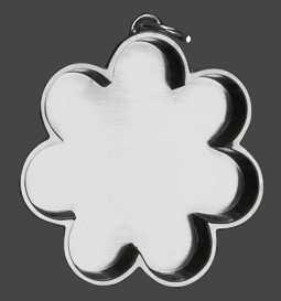 Hänge blomma försilvrad med upphäng, ca 3 cm Design Lisa Pavelka