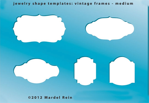 Mall för gammaldags "Vintage" ramar medelstora.