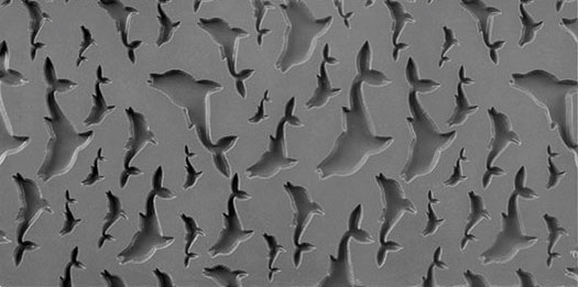 Gummimatta Ocean Motion Delfiner, 10x5 cm
